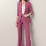 Spring Rose Red Suit Women