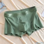 Cotton Antibacterial Breathable Boxer Shorts for Men - grayish green,
