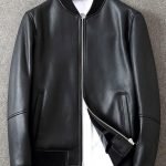 Stunning Black Leather Jacket Men Flight_Bomber Pure Lambskin Size S M L XL XXL Customize 2024