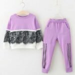 Girls Stylish Sweatshirt & Jogger Set