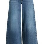 Medium Wash Wide-Leg Denim Jeans" or "Classic Blue Palazzo Jeans