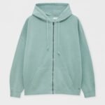 Sage Green Zip-Up Hoodie" or "Mint Oversized Hoodie